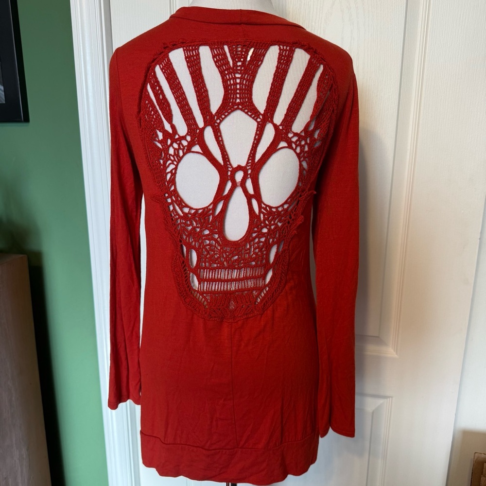 Vanilla Bay Women's skull back Cardigan